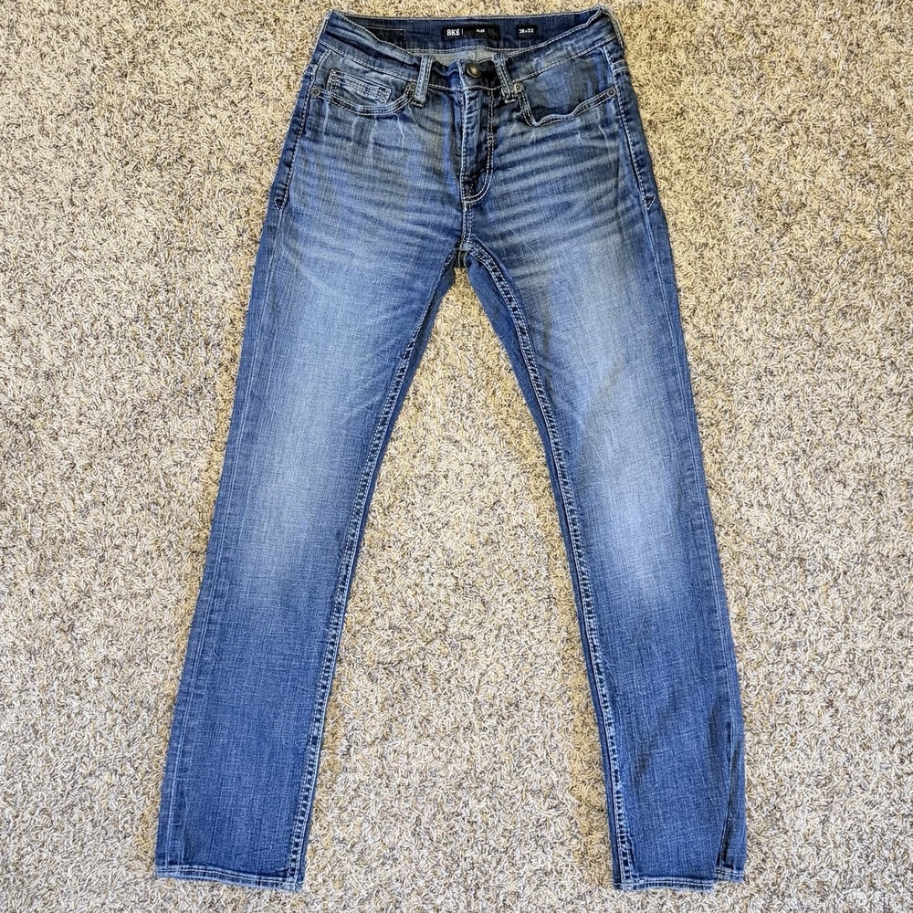 BKE Alec Jeans Mens 28x32 Blue Slim Straight Medium Wash Denim